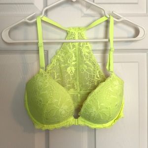 PINK Lace Neon Bra